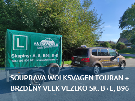Souprava Wolksvagen Touran + Brzděný vlek Vezeko sk. B+E, B96